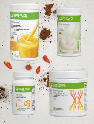 HERBALIFE F1 SHAKE MIX-MANGO,PEACH,SHAKEMATE AND PP-200GM (PACK OF 4) Protein Shake