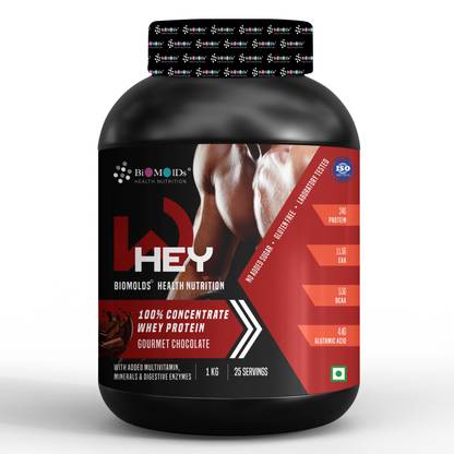 BIOMOLDS GMP Certified | 24g Protein | 11.5g EAA | 4.4g Glutamic Acid, 100% Concentrate Whey Protein