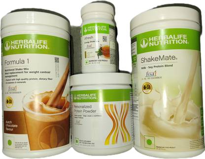 HERBALIFE Formula 1 Chocolate + Protein Powder 200 G+ Shake Mate + Afresh - Tulsi Protein Shake