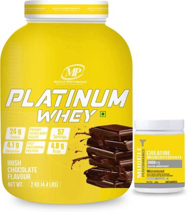 Muscle Performance Platinum Whey Protein Powder Irish Chocolate (2Kg ) With (250g Creatine Powder) Whey Protein