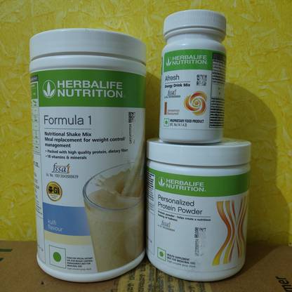 Herbalife Nutrition WEIGHT LOSS COMBO F1 KULFI SHAKE PROTEIN POWDER 200GM AFRESH CINNAMON Protein Bars