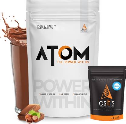 AS-IT-IS Nutrition ATOM Beginners Whey Choco Hazel Fusion 1kg+ AS-IT-IS Creatine 100g (Combo Pack) Whey Protein