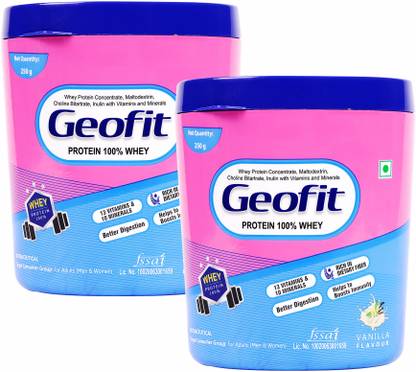 GEOFIT Vanilla Whey Protein Build Lean Muscle | Boost Energy | Support Strong Immunity Whey Protein