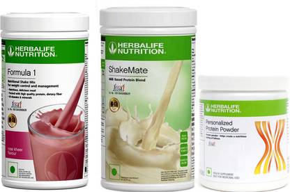 Herbalife Nutrition formula 1 rose & kheer 500g + shakemate 500g + protein powder 200g Plant-Based Protein