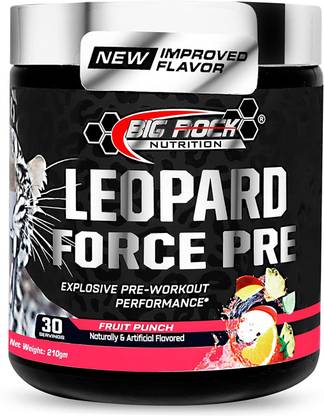 BIG ROCK NUTRITION Leopard Force Pre ( Fruit Punch, 210G ) | Energy Booster Pre Workout