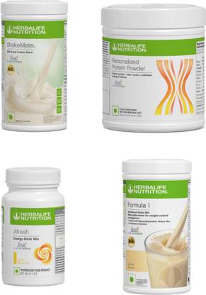 HERBALIFE Shake Vanilla Flavour, Afresh lemon Protein powder 200g.Shakemate Protein Shake