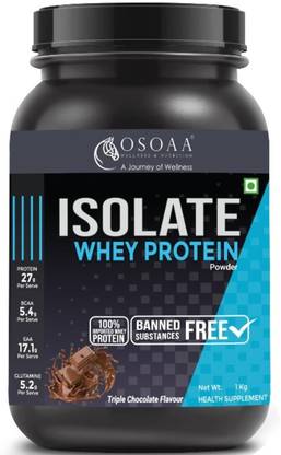 Osoaa 100% Whey Protein Isolate Powder/Supplement for Muscle Support & Recovery Whey Protein