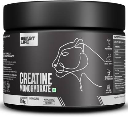 BeastLife Creatine Monohydrate | 33 Servings | NABL Lab Tested | Micronised Creatine Creatine