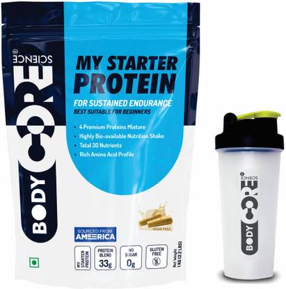 Body Core Science My Starter Protein-1 Kg (Kesar Pista) With Shaker Whey Protein