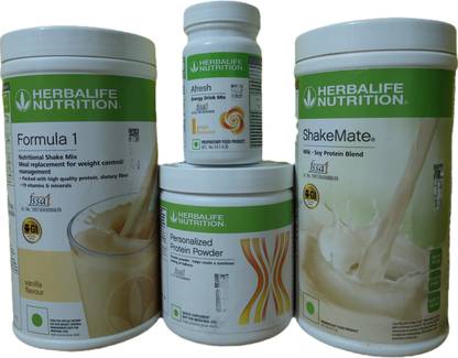 HERBALIFE WEIGHT LOSS COMBO NUTRITION VANILLA SHAKE SHAKEMATE PROTEIN 200GM AFRESH GINGER Nutrition Bars