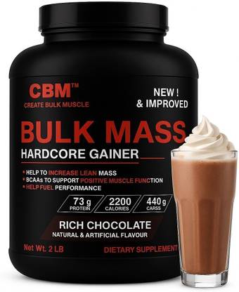 CBM Bull Mass Protein chocolate 2lb 900gm Weight Gainers/Mass Gainers