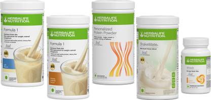HERBALIFE Formula 1 Shake Mix- Banana And Kulfi Afresh Energy Protein-400g ,Shakemate Protein Shake