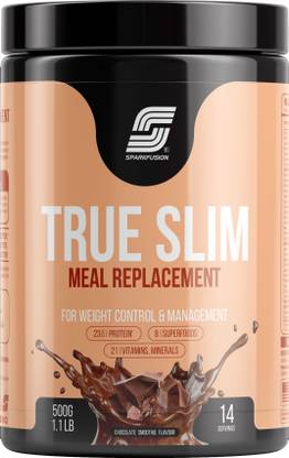 Sparkfusion True Slim Protein Powder Meal Replacement Shake Chocolate Smoothie 500gm Protein Shake