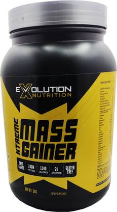Evolution Nutrition Xtreme Mass Gainer With High Calories 1340 (2.2Lbs Kesar Kulfi) Weight Gainers/Mass Gainers