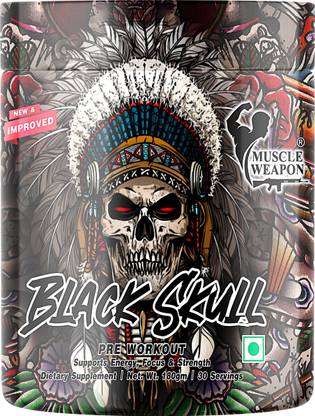Muscle Weapon Black Skull Preworkout, 30 Servings|Pump|Focus|Stamina Pre Workout