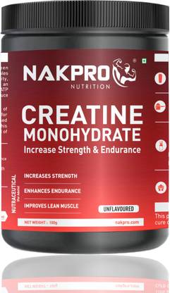 Nakpro Micronized Creatine Monohydrate Jar Trustified Certified, Supports Muscle Growth Creatine
