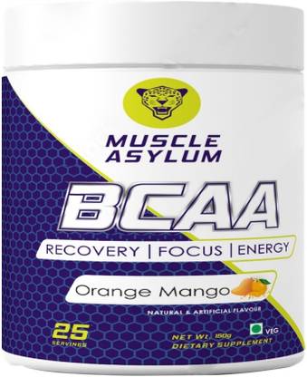 Muscle Asylum BCAA - with BRAIN BOOSTERS -100% Micronized Vegan, Recovery, Memory, Focus BCAA BCAA