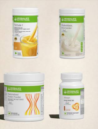 HERBALIFE F1 SHAKE MIX-MANGO,SHAKEMATE,PP-200GM AND CINNAMON (PACK OF 4) Protein Shake