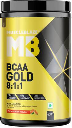 MUSCLEBLAZE BCAA Gold 8:1:1 with Higher Leucine, Electrolytes, Glutamine BCAA
