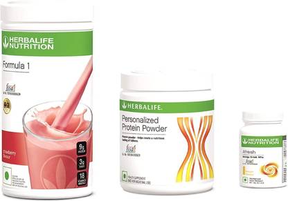Herbalife Nutrition Formula I - Strawberry Shake + Protein Powder 200gm + Afresh Energy Lemon Protein Shake