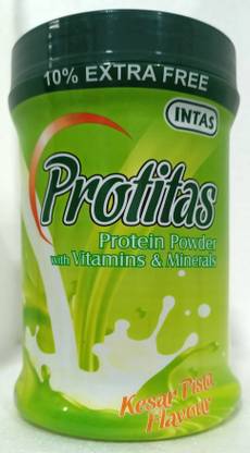INTAS PROTITAS KESAR PISTA PROTEIN POWDER vitamins,minerals For Energy,Muscle,Mass Protein Blends
