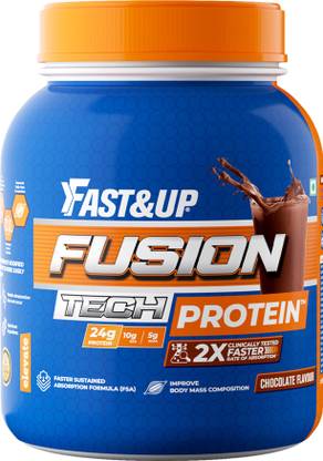 FAST&UP Fusion Tech Protein - Clinically Tested for 2X Faster Absorption, Whey + Plant Protein Blends