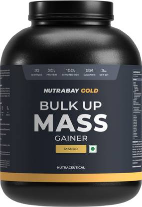 Nutrabay Gold Bulk Mass Gainer, 30g Protein, 554 Calories, Carbs to Protein Blend (3:1) Weight Gainers/Mass Gainers