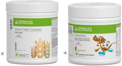 HERBALIFE Active Fiber Complex with Chocolicious Dinoshake Protein Shake