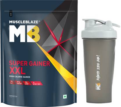 MUSCLEBLAZE Super XXL, For Muscle with Shaker Weight Gainers/Mass Gainers