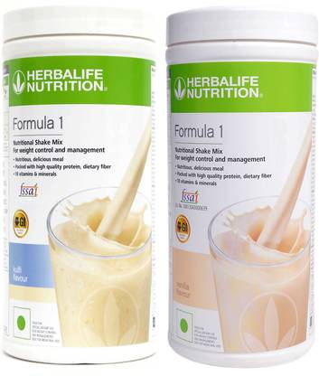 HERBALIFE 2 PCS OF Formula 1 Nutritional Shake Mix KULFI + VANILLA Flavor_ Protein Shake
