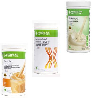 HERBALIFE FORMULA 1 ORANGE & PROTIEN POWDER 400 GRAM & SHAKEMATE MILK POWDER 500 GRAM Plant-Based Protein