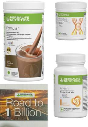HERBALIFE Formula 1 Chocolate , PP Powder 200 G , Afresh Energy Mix - peach Protein Shake