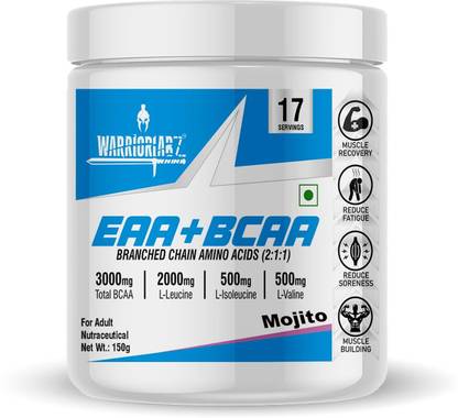 WARRIORLABZ Bcaa-Eaa for Lean Muscle, Faster Recovery, Reduced Fatigue & Muscle Breakdown BCAA