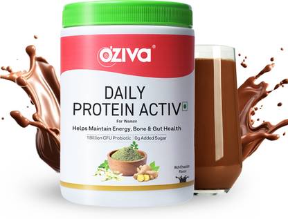 OZiva Daily Protein Activ For Women with Clean, Multivitamins &Probiotics Whey Protein