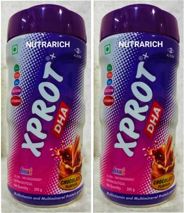 NUTRARICH Xprot DHA Protein Powder Vitamin B12, Calcium, Iron Energy, Weight Muscle Growth Protein Blends