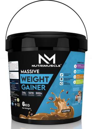 NUTRIMUSCLE Massive Weight Gainer Choco Latte Flavour for Mass & Muscle Gain Weight Gainers/Mass Gainers