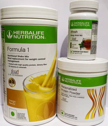 HERBALIFE Formula1 Mango Flavor 500g Protine Powder 200g & Tulshi Afresh 50g Protein Blends