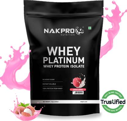 Nakpro PLATINUM 100% Whey Protein Isolate | Easy Mixing, Low Carbs (30 Servings) Whey Protein