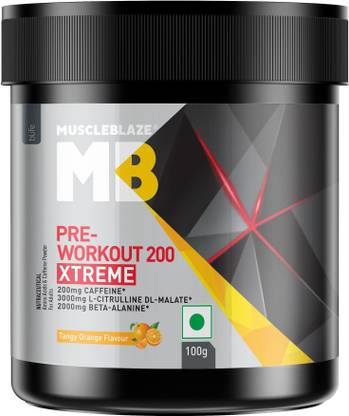 MUSCLEBLAZE 200 Xtreme, 200mg Caffeine, 2000mg Beta Alanine, 3000mg Citrulline Pre Workout