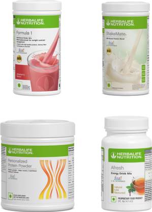 Herbalife Nutrition F1 Shake Strawberry , Small Protein Powder, ShakeMate , Afresh - Tulsi Protein Shake