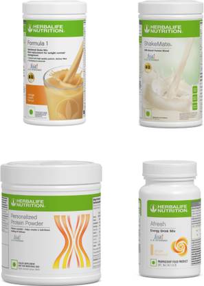 Herbalife Nutrition F1 Shake Orange , Small Protein Powder, ShakeMate , Afresh - Ginger Protein Shake