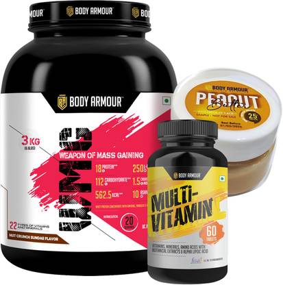 Bodyarmour WMG Weapon of Mass Gaining With Ashwagandha and Creatine Weight Gainers/Mass Gainers