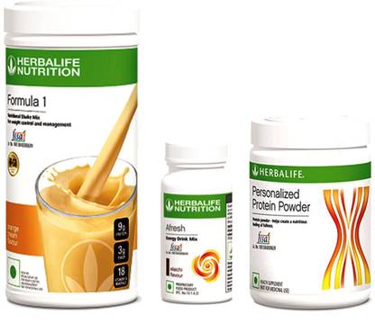 HERBALIFE FORMULA 1SHAKE ORANGE &PROTIEN POWDER 200 G AFRESH ENERGY DRINK ELAICHI Protein Shake