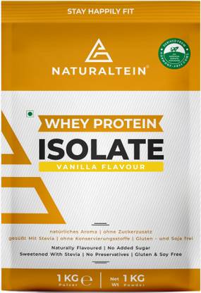 NATURALTEIN 100% Whey Protein Isolate Vanilla- 1 kg Whey Protein