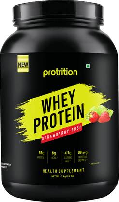 Protrition Whey Protein Powder 26g Protein, 5.7g BCAA per SCOOP Whey Protein