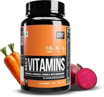 QNT Daily Vitamins | Vitamins & Minerals Complex | 60 Caps Glutamine