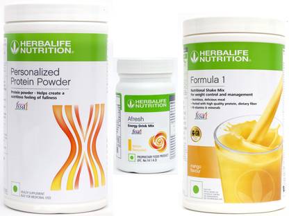 HERBALIFE formula 1 mango (500g)+ protien powder (200g)+ afresh lemon (50g) Plant-Based Protein