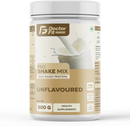 DOCTORFIT Nutrition Pro Shake Mix Unflavoured for Weight Loss, Milk Based Protein Shake