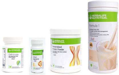 HERBALIFE FORMULA-1SHAKE VANILLA--+PROTEIN POWDER 200+AFRESH -LEMON-+CELL U LOSS -90 Protein Shake