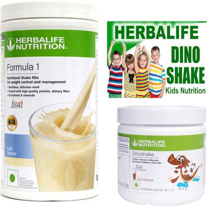 HERBALIFE formula 1 kulfi (500g)+ dinoshake chocolate (200g) Protein Shake